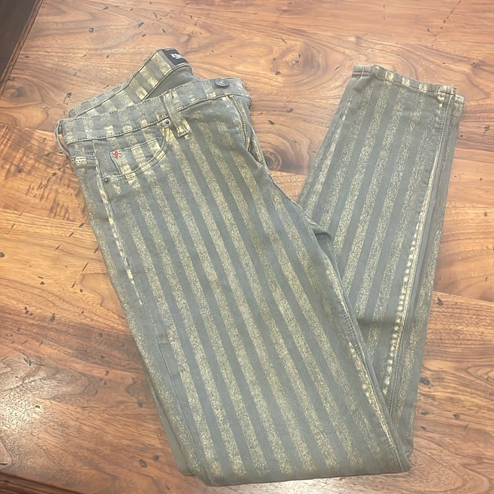 Hudson Jeans Nicole super skinny mid rise w/gold strip